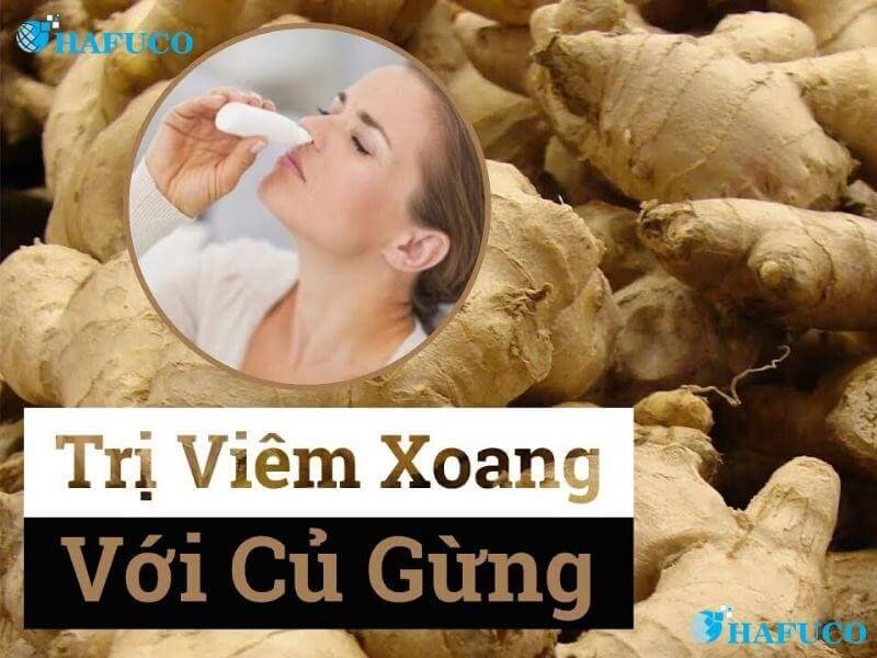 Sử dụng gừng để xông trị xoang