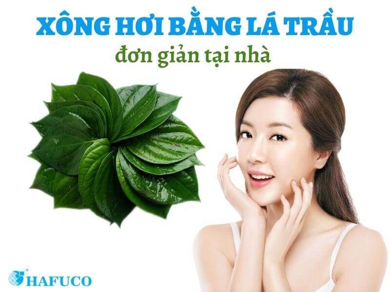 Xông hơi mặt bằng lá trầu