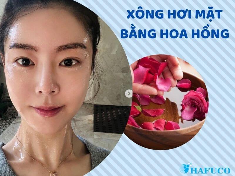 xông mặt bằng hoa hồng