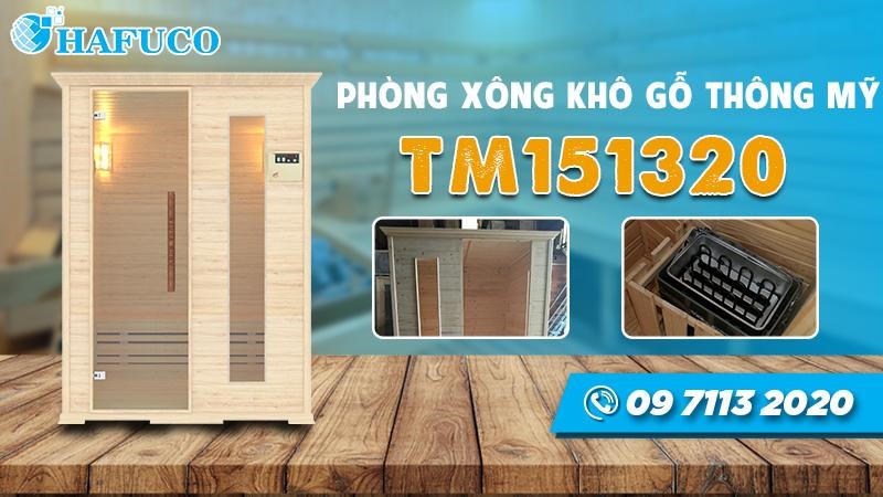 Phòng xông khô chất liệu gỗ thông Mỹ TM151320